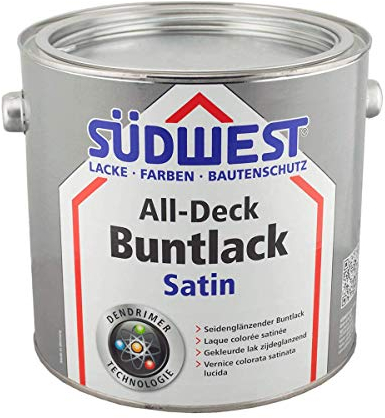 Südwest All-Deck Buntlack Satin RAL 6011 Resedagrün 2,5 Liter