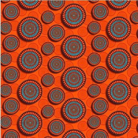 HEKO PANELS Stoff Oxford Wasserdichte Meterware CanvasPolyester Stoff Zum Nähen Nähstoffe Möbelstoffe Dekostoffe Handwerken Wasserabweisend Blickdicht Mandala Orange 100 x 155 cm