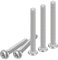DTGN Tornillos de Máquina de Cabeza Plana M3x60mm, 30 Pieza de Acero Inoxidable 304, con Cabeza Phillips, Rosca Métrica Gruesa Completa, Acabado Brillante