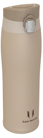 Super Sparrow Gourde Isotherme - INOX Bouteille Isotherme - 350ml - Mug Isotherme Étanche - Gourde Enfant sans BPA - Comprend 2 Couvercles avec Paille et Couvercle Sport