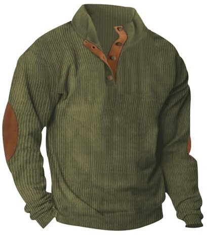 EMATOP black friday angebote 2023 ab wann Herren Sweatshirt Winter Langarm Polar Shirt Warm Fleece Pullover Casual Einfarbig Langarmshirt V-Ausschnitt Elegant Poloshirt Baumwolle Winterpullover