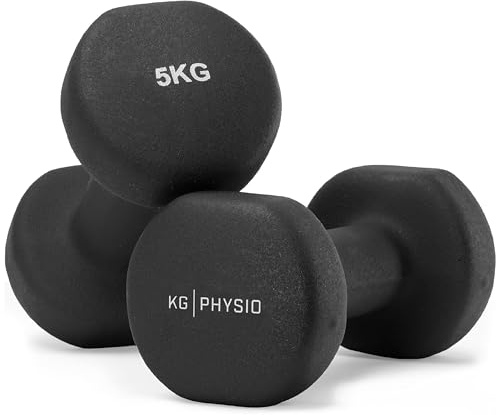 KG Physio Dumbbells Set of 2 Weights (sold as a pair) A3 Poster - Weights Available - 1kg, 2kg, 3kg, 4kg, 5kg, 6kg, 8kg, 10kg (Neoprene)