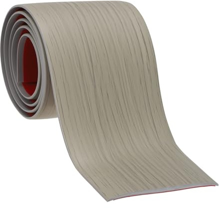 PATIKIL 76 mm x 1 m övergångsprofil självhäftande golvlister, khaki träkorn mjuk sockellist självhäftande övergångslist golv, kantskydd täcklister för golv laminat