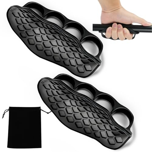 flintronic 1 Paio Impugnature da Palestra, Antiscivolo Presa per Sollevamento Pesi, Impugnature in Silicone per Trazioni sul Palmo, per Bilanciere, Sollevamento, Allenamento, Protezione per le Mani