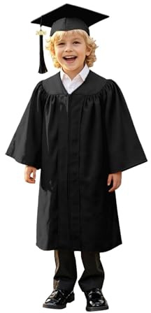 Toga Laurea Bambini Set con Toga Accademica Cappello Tocco e Nappa, Costume Uniforme per Cerimonia Diploma Asilo Scuola Materna e Primaria Diplomino Foto Ricordo Outfit Palcoscenico Performance 2026