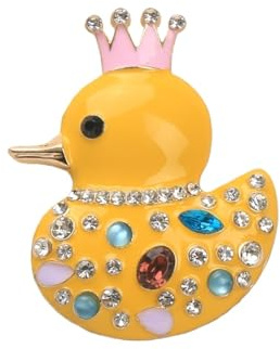 Canards ludiques en forme de broche couronnes décoration pour femmes élégant épinglette vêtements sacs chapeaux accessoire diamants broche