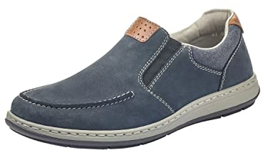 Rieker 17360, Herren Slipper, Blau (Pazifik/Amaretto/Navy), 46 EU (11 UK)