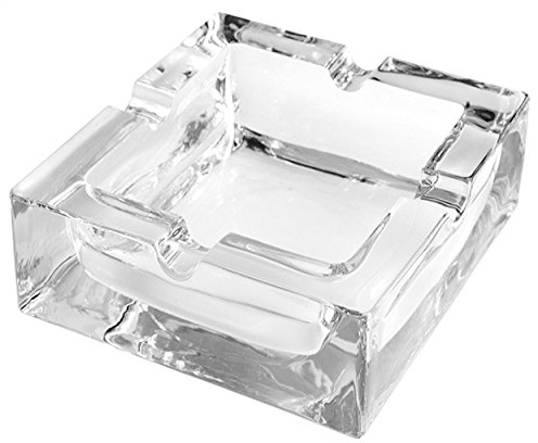 GERMANUS Aschenbecher aus Glas für Zigaretten oder Zigarren, Modell Classic 1