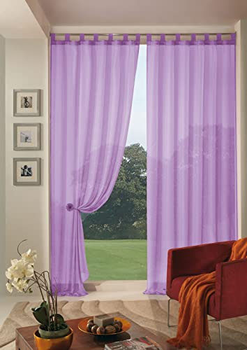 Home Collection Boucle Tenda, Poliestere, Lilla, 140x290 cm