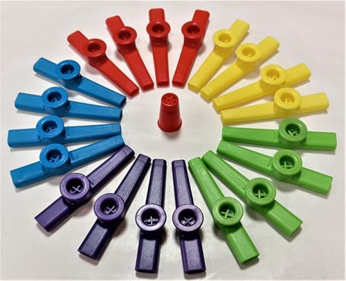 Kazoo 20 unidades con silbato sirena, excelente sonoridad y resistentes en mochila