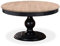 INTENSE DECO Table Ronde Extensible en Bois Massif Héloïse Bois Naturel et Pied Noir