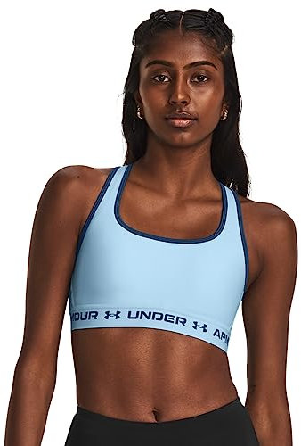 Under Armour Crossback Mid Sport-BH Damen blaublau, XS Damen
