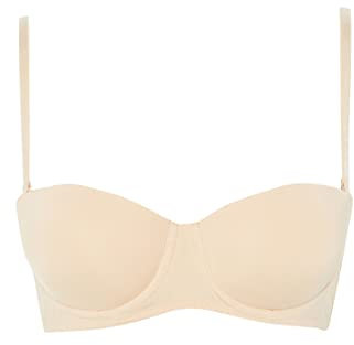 DeFacto Bralette Spitze für Damen - Damen BH Weich und Atmungsaktiv Bra BEIGE,85/C
