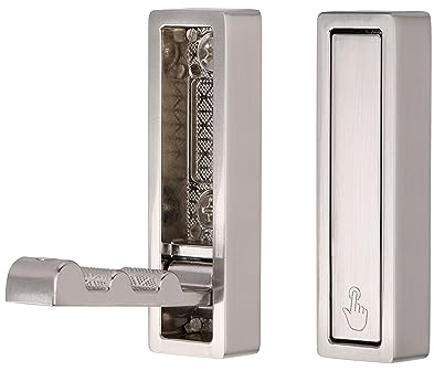 SYZOW 4 Stück Klapphaken Wandhaken Faltbare Wandhalterung 90° Klappbar Kleiderhaken Kopfhörer Halterung mit Schrauben für Küche Bad Wand Büro Garderobe (Gebürsteter Nickel)