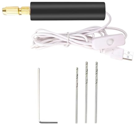 elektrisk borrmaskin, liten handborr - Bärbar handborrset,Handhållen borrmaskin USB uppladdningsbar, miniborrhandverktygssats, elektrisk skruvmejsel liten borrmaskin för hantverk Goowafur