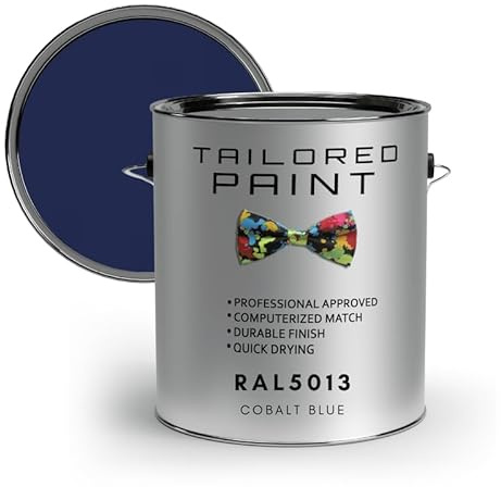 Tailored Paint uPVC Window & Door 1K Paint Brush or Spray On - Gloss Finish - RAL5013, Cobalt Blue - 250ml Tin