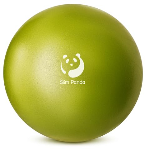 Slim Panda Palla da pilates, piccola palla da 22,9 cm, mini palla da yoga anti scoppio per stabilità, allenamento, sbarra, forza di base, fisioterapia, equilibrio, stretching