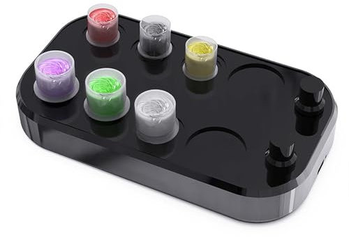 LHQYA Agitateur De Peinture Magnétique À 8 Trous avec Godet De Peinture, Faible Bruit, Forte Puissance, Compact Et Portable, Utilisé pour Mélanger Les Pigments
