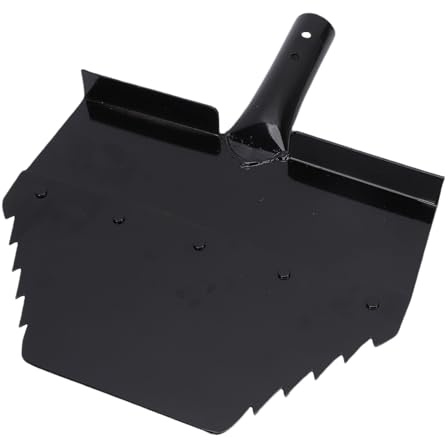 Fockety Pala Multifunzionale per Pulizia Giardino, Pala Piatta in Acciaio Rinforzato per Uso Intensivo, Raschietto daa Esterno per Diserbo, Scavo e Bordatura Prato