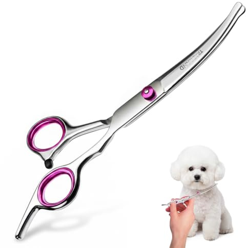 Ciseaux de Toilettage,Tête ronde de sécurité,Incurvés pour Visage,Pattes