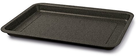 Guardini Blackstone, Plaque à four rectangulaire 26 x 37 cm, acier avec revêtement anti-adhérent, couleur « black-stone »