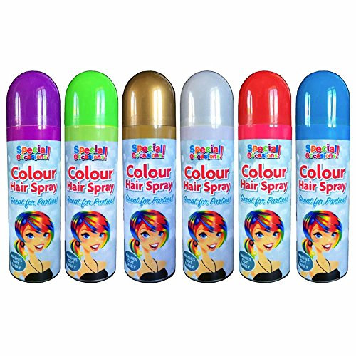 Temporary Colour Hair Spray Wash Out Party Fancy Dress Up Hairspray 200ml Can - Green