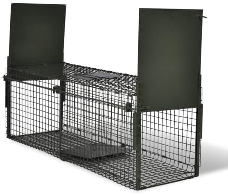 vidaXL Attrape à Animaux avec 2 Portes Piège d'animaux Cage Capture d'animaux