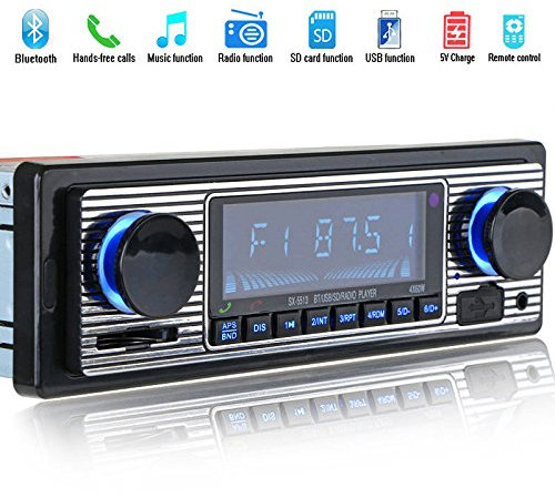 Autoradio Bluetooth Lettore MP3 Vintage Stereo USB Stereo AUX Classic Car Audio