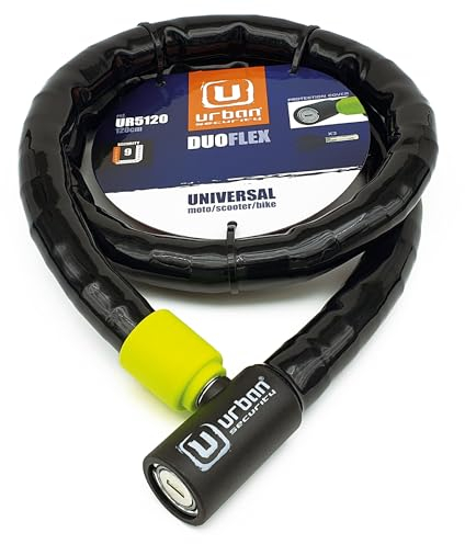 URBAN UR5120 Kabelschloss Python Fahrrad Sicherheitskette, Gelenk-Diebstahlschutzkette Stahl, Universal 120cm