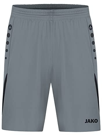 JAKO Challenge - Pantaloni Sportivi Unisex per Bambini, Unisex - Bambini, Pantaloni Sportivi da Calcio., 4421-841, Grigio Pietra/Nero., 164