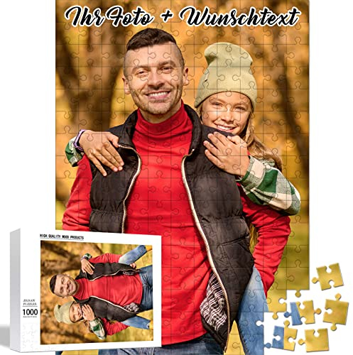 DPDP Puzzle Personalisiert, 200-1000 Teile Fotopuzzle mit eigenem Bild, Individuelles Puzzle zum selber gestalten, Geschenkidee für Erwachsene Kinder (1000 Teile, Kartonverpackung)