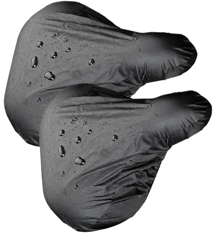 Luziyun Funda impermeable para sillín de bicicleta, 2 unidades, protección contra la lluvia, PVC, funda impermeable para sillín de bicicleta, apta para la mayoría de sillines de bicicleta, como