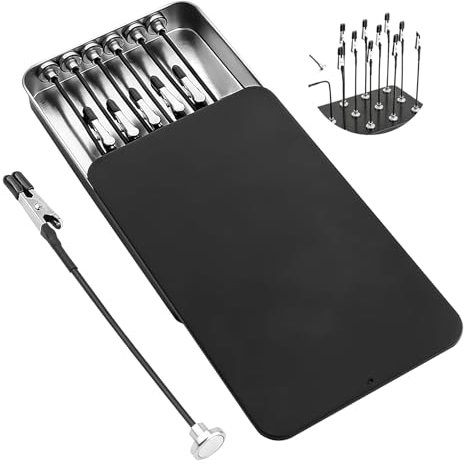 12 Piezas de Soldadura de Tercera Mano, Soporte Soldador Estaño con Base Magnética y Pinzas de Cocodrilo, Brazos Flexibles y Ajustables, Ideal para Saldar Placas de Circuitos, Modelismo y Manualidades