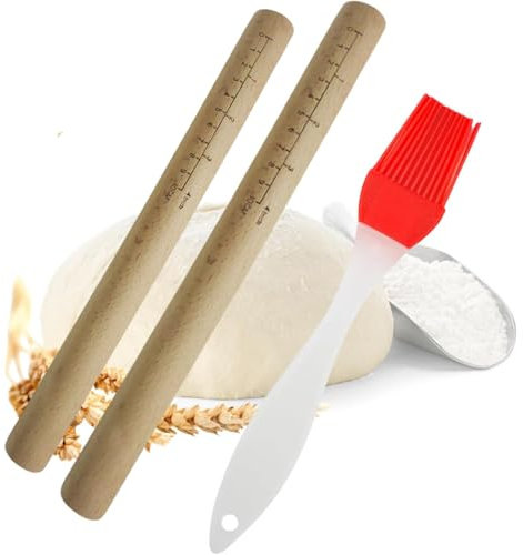 Teigroller,Nudelholz,Kitchen Nudelholz Teigroller,Nudelhölzer Teigrolle,Nudelholz mit Skala,Nudelholz Klein,Nudelholz Kinder,Nudelholz für Pizza, Cookie, Nudelteig,29cm+24cm