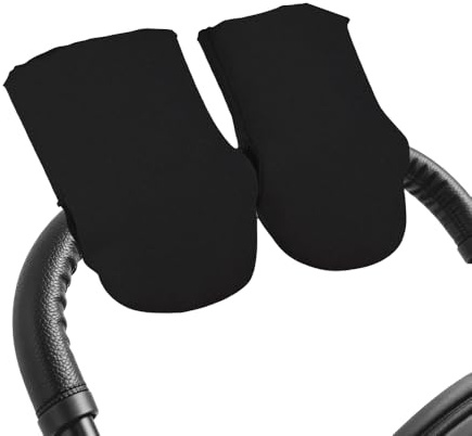 Manicotto per carrozzina, impermeabile, antivento, per passeggino, in pile, extra lungo, scaldamani con cerniera, per carrozzina, passeggino, bici e rimorchio, colore: nero