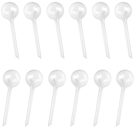 Luxorium Set di 12 Sfere per Irrigazione Automatica - Sistema di Autoirrigazione per Piante da Interno, Balcone e Giardino - Trasparenti e Facili da Usare
