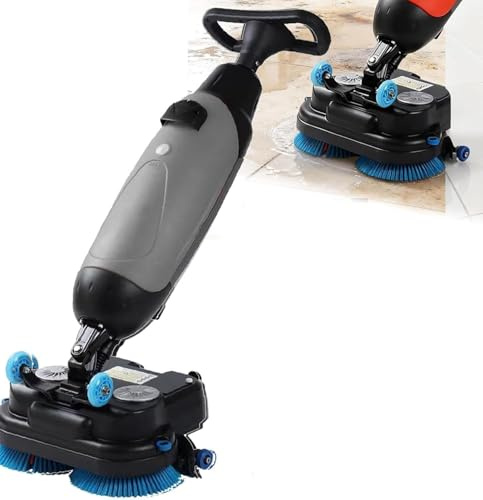 Pulidora De Suelos Comercial, Fregadora Rotativa De Doble Cepillo, Cepillo Industrial Para Limpieza De Suelos Con Cabezal Giratorio De 360° Para Sue-los De Madera, Baldosas De Cerámica, Terrazo(A)