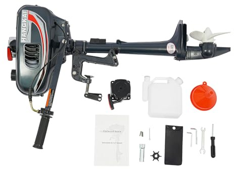 Motor eléctrico para barco 2500W 4000–5000 rpm Motor fuera de borda eléctrico de 3,5 CV con sistema de encendido CDI y función de inclinación/elevación, motor eléctrico fuera de borda motor de barco