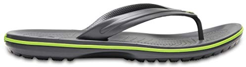 Crocs Unisex Erwachsene Crocband Flip Flip, Graphite/Volt Green, 36/37 EU