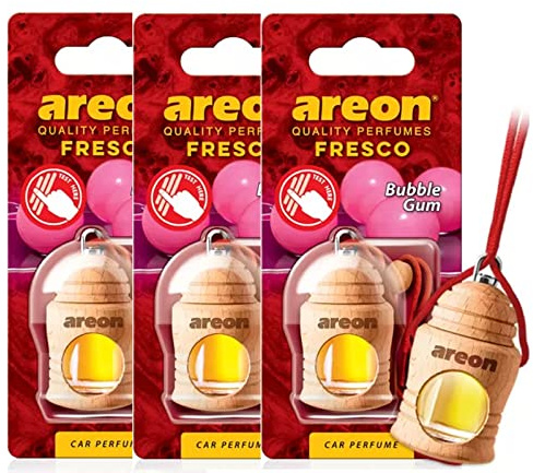 areon Fresco Auto Bubble Gum Aroma Parf?m Baum Lufterfrischer Home Office (Pack von 3)