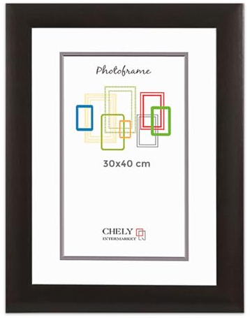 CHELY INTERMARKET MOD257 Marco Fotos Pared 30X40Cm Wengue Madera Elegante Marcos Para Cuadros Marcos Fotos Grandes Marcos Pared Hogar Oficina Diploma Certificados Decoracion Interior