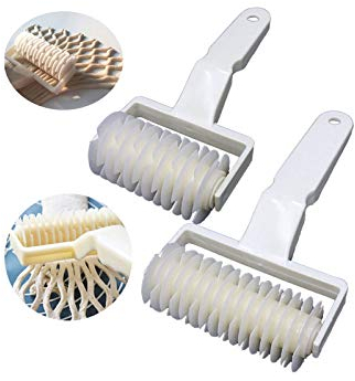 Wenxiaw Rullo Tagliapasta Rotella Pasta Fresca Griglia Crostata Rotella per Crostata Rullo per Losanghe per Torta Rullo Losanghe Pizza Biscotti Strumento della Cottura della Cucina, 2 Taglie