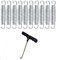 ANCLLO Trampolinfedern, robust, verzinkter Stahl, Set mit Trampolin-Feder-T-Haken für Schaukel-Sets, Gewächshaus, Basketballkorb, Schuppen, Vordächer, Zelte, Zäune, 16,5 cm, 10 Stück
