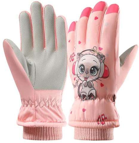 Xiuyer Kinder Skihandschuhe, Snowboard Handschuhe Schneehandschuhe wasserdichte Und Winddichte Winter Fäustlinge Für 8-15 Jahre Mädchen Und Jungen Skifahren Snowboard Reiten Laufen Wandern Radfahren