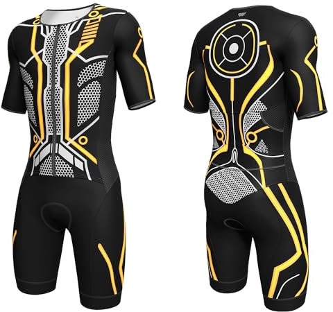 Lo.gas Herren Pro Trisuit Kurzarm Triathlonanzug für-Rennen und Triathlon-Wettkämpfe