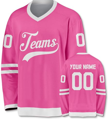 Generic Personalisierte Hockey Trikots Druck- und Färbestickerei Personalisierte Namen Nummer für Herren Damen Junge Sport Geschenke