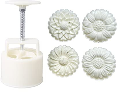 XANHOY 150g/200g Material Mold Flower Stamp Moon Cake Moulds for Mid-Autumn Festival Baking Stamps Press