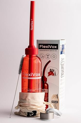 FlexiVox®, röstträningsset | Använt inom logopedi och röstterapi med aseptiskt talk + Mätflaska + Borste + Väska + Digital e‑bok + Justerbar propp