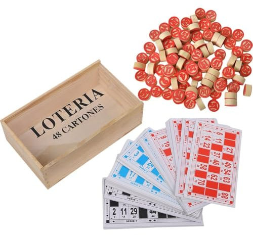 Lpitoy Russisches Lotto-brettspiel-Set, Russische Bingo-Spiele Für Die Familie, Tambola-Set Holzfässern, Bingokarten, Chips, Loto-Souvenirs, Brettspiele, Spielzeug
