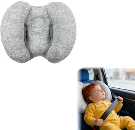 Almohada cervical para bebé (paquete de 1), almohada de apoyo para la cabeza para recién nacidos, almohada cervical 2 en 1, almohada cervical tipo plátano para bebé soporte cervical para cochecitos